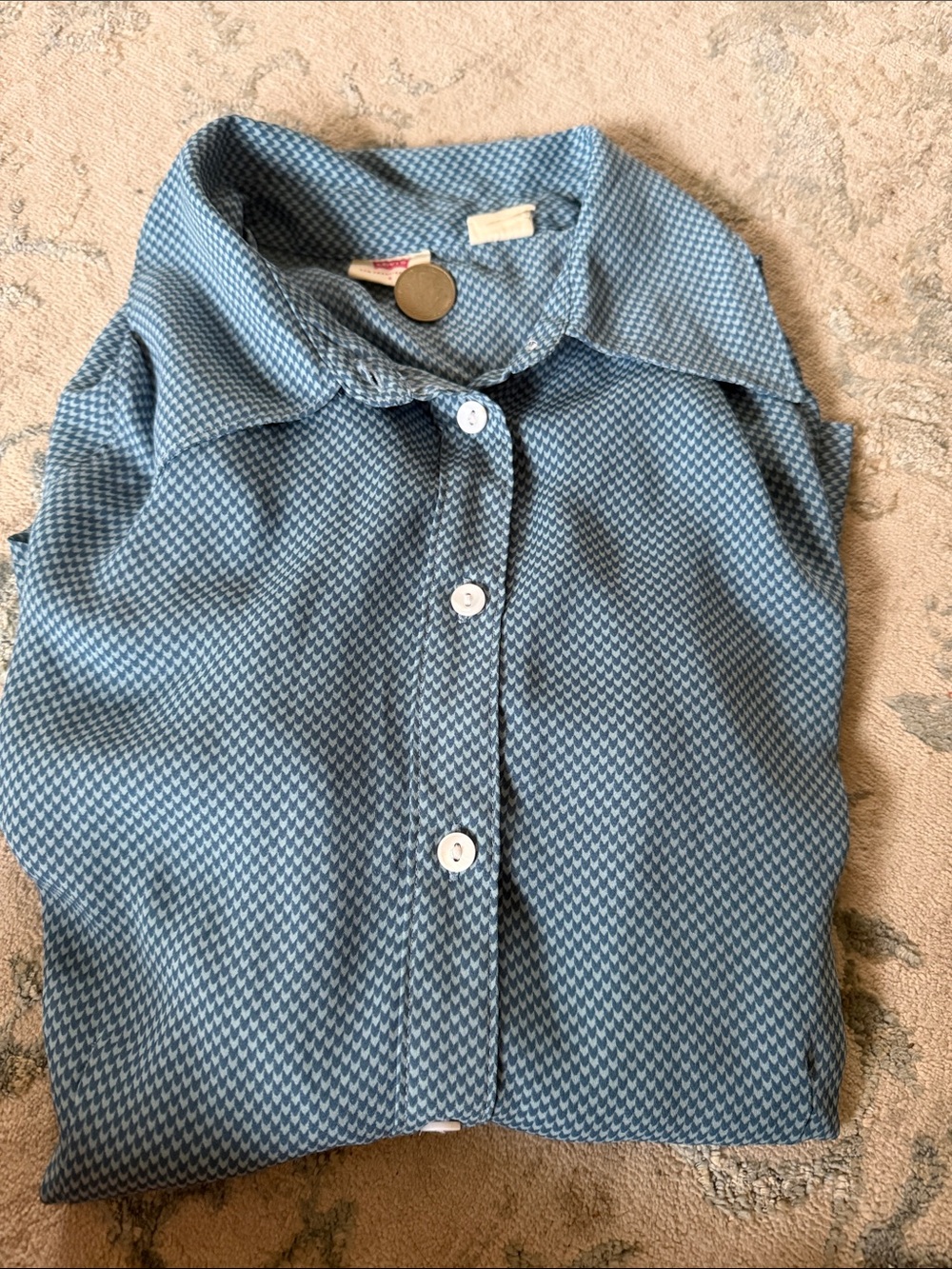 Levi's Blue Patterned  women  Button-Down Shirt
